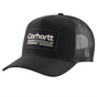 Carhartt Canvas Mesh Back 1889 Patch Cap - Black Black