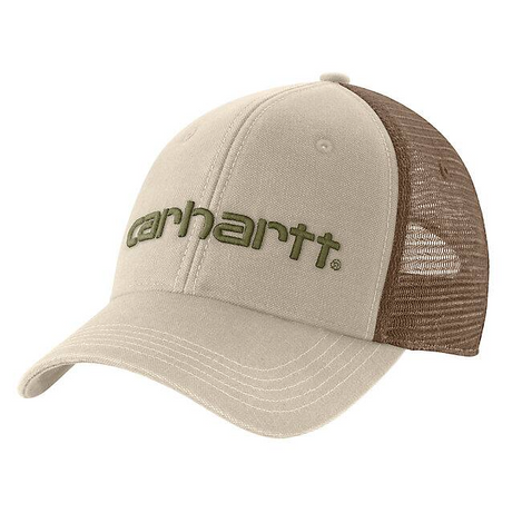 Carhartt Canvas Mesh Back Logo Graphic Cap - Oat Milk Oat Milk