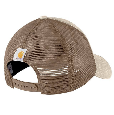 Carhartt Canvas Mesh Back Logo Graphic Cap - Oat Milk