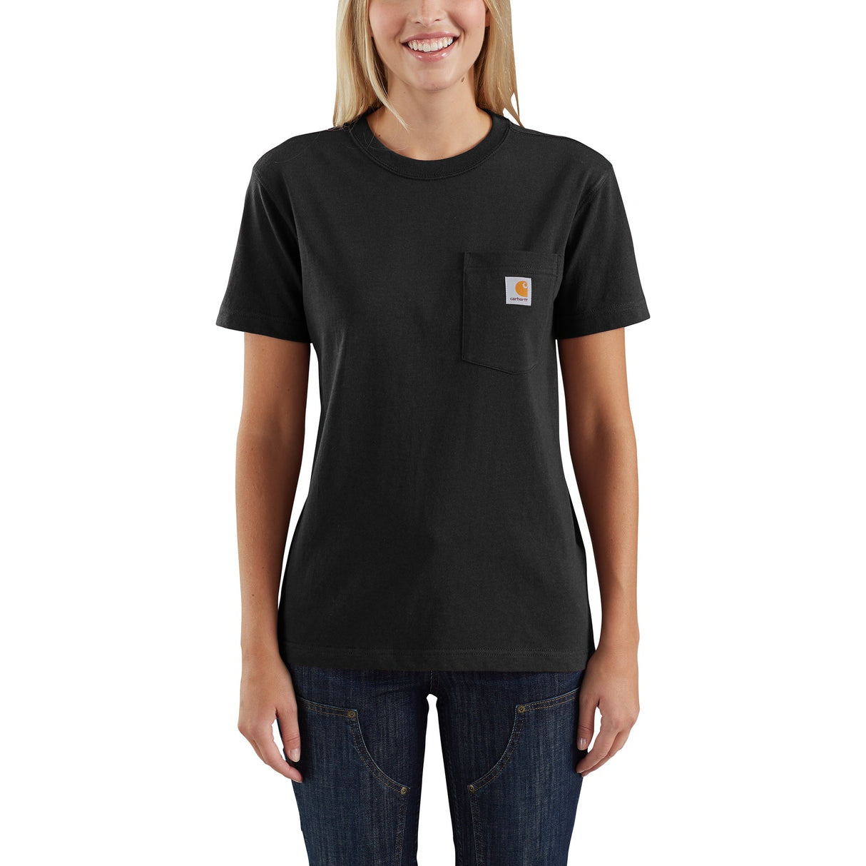 Carhartt Women's Loose Fit Heavyweight Short-sleeve Pocket T-shirt 001 black