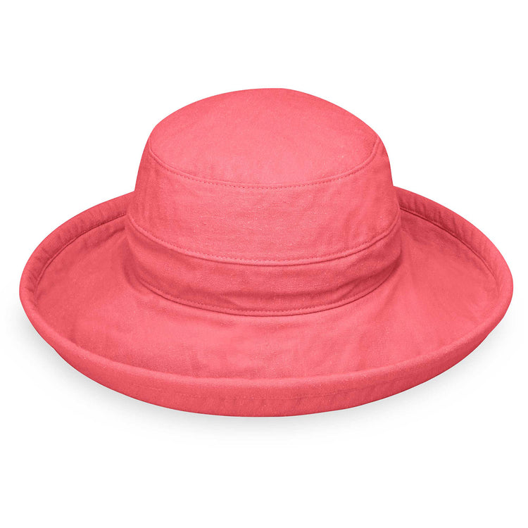 Wallaroo Hat Company Women's Casual Traveler Cotton Canvas Hat Coral