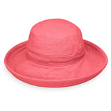 Wallaroo Hat Company Women's Casual Traveler Cotton Canvas Hat Coral