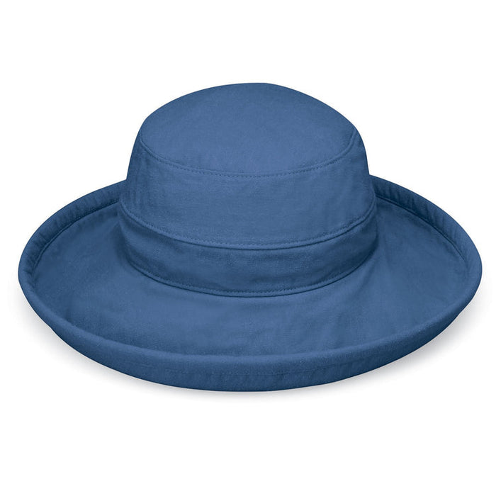 Wallaroo Hat Company Women's Casual Traveler Cotton Canvas Hat Slate Blue
