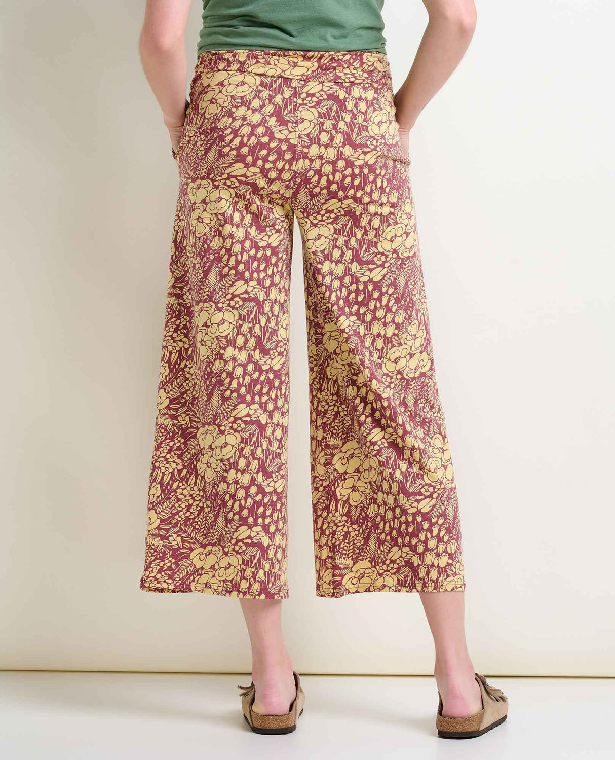 Toad & Co Chaka Wide Leg Pant - Purple Agate Garden Print