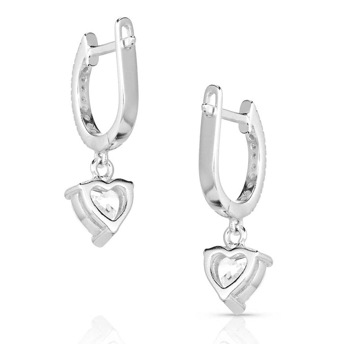 Montana Silversmiths Charmed By You Crystal Heart Earrings