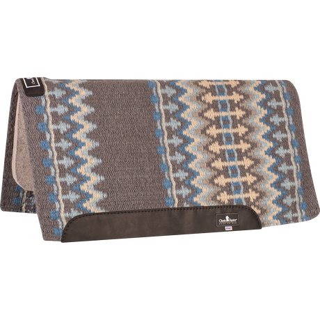 Classic Equine Classic Blanket Straight Pad - Charcoal / Malibu Blue