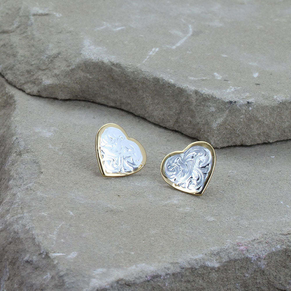 Montana Silversmiths Classic Montana Heart Earrings