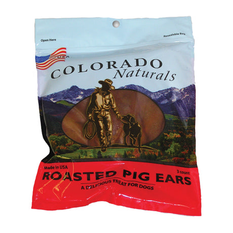 Colorado Pet Treats Colorado Naturals All Natural Pig Ears - 3 Count / 6 Count