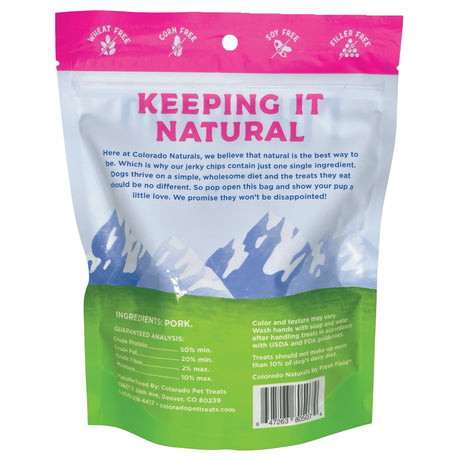 Colorado Pet Treats Colorado Naturals Bacon Jerky Chip Dog Treats - 6oz.