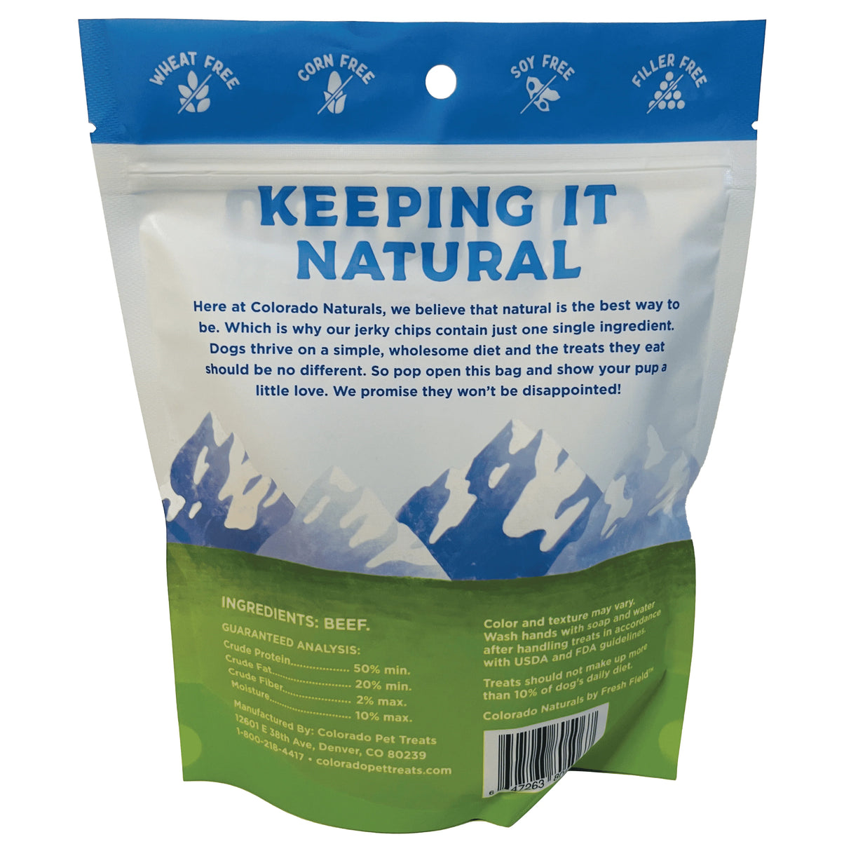 Colorado Pet Treats Colorado Naturals Beef Jerky Chip Dog Treats - 6oz.