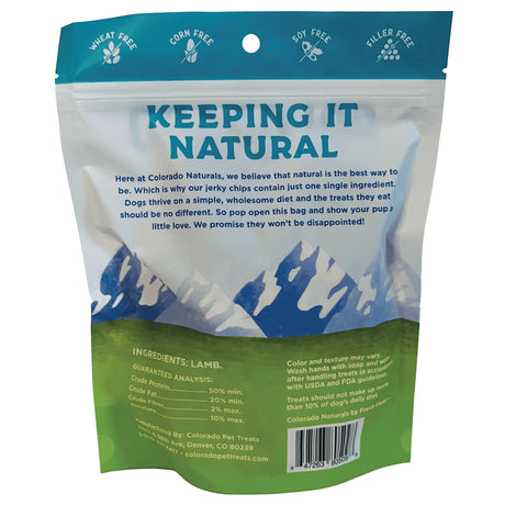 Colorado Pet Treats Colorado Naturals Lamb Jerky Chip Dog Treats - 6oz.