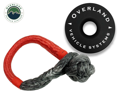 Overland Vehicle Systems Combo Pack With 5/8 44,500 Lb Shackle And Recovery Ring