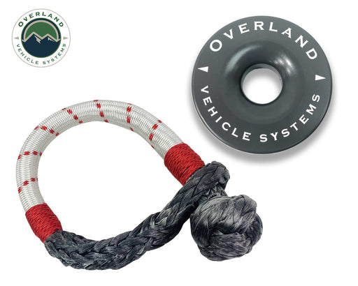 Overland Vehicle Systems Combo Pack With 7/16 41,000 Lb Soft Shackle And Recovery Ring