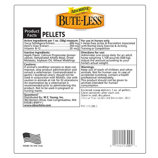 Absorbine Bute-Less Comfort & Recovery Supplement Pellets - 2lb.