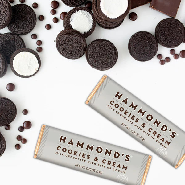 Hammond's Candies Cookies And Cream Milk Chocolate Bar