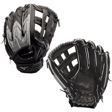 MIZUNO Techfire 13in Slowpitch Softball Glove RH Black silver