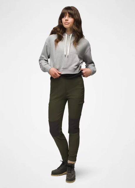 Prana Cozy Up Crop Hoodie - Heather Grey