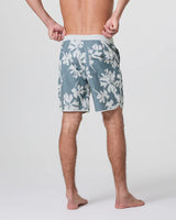 Vuori Cruise Boardshort - Dusty Blue Plumeria