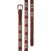 3-D Belt Mens Brown with Tan Aztec Stitch Leather Belt Tan & Brown / 34