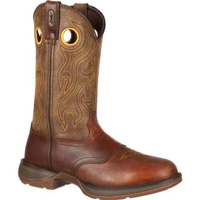 Men's Rebel By Durango Brown Saddle Western Boot Brown