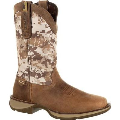 Men's Rebel By Durango Desert Camo Pull-on Western Boot Brown