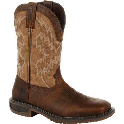 Men's Durango Workhorse Steel Toe Western Work Boot Saddle brown