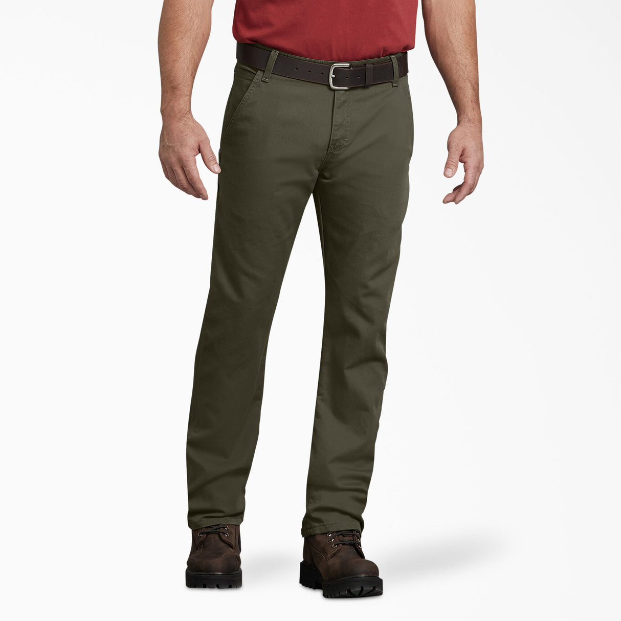 Dickies Men's Flex Regular Fit Duck Carpenter Pant Moss