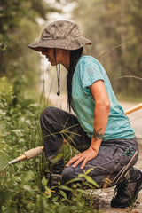 Dovetail Workwear Solid V-Neck Tee - Currant