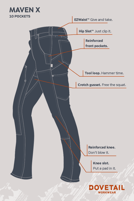 Dovetail Workwear Maven X Pant - Saddle Brown Canvas