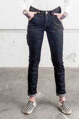 Dovetail Workwear Maven Slim Pant - Heather Black Denim