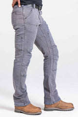 Dovetail Workwear Britt Utility Thermal Pant - Grey Stretch Denim