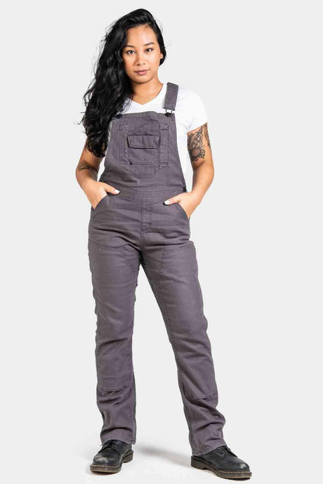 Dovetail Workwear Freshley Overall - Grey Canvas Dark Grey / 30"