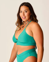 Carve Designs Dahlia Swim Top - Jade Texture
