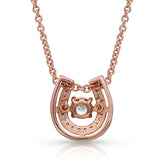Montana Silversmiths Dancing With Luck Rose Gold Horseshoe Necklace