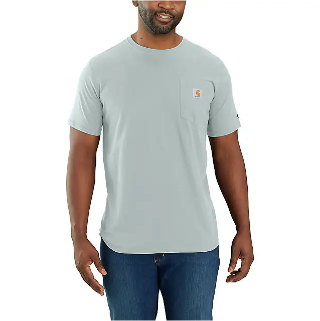 Carhartt Men's Force Relaxed Fit Short-Sleeve Pocket T-Shirt Dew Drop /  / REG