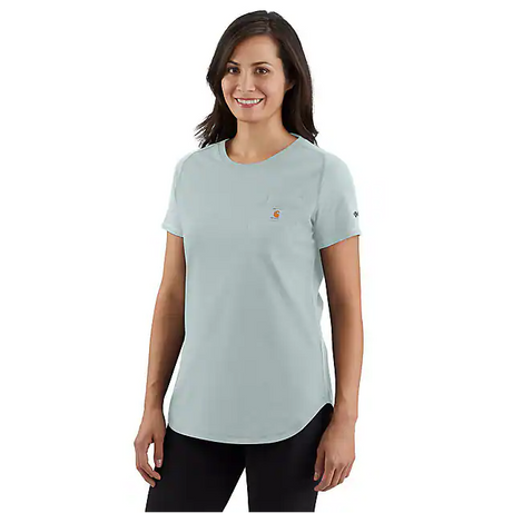 Carhartt Women's Force Relaxed Fit Midweight Pocket T-Shirt Dew Drop /  / REG