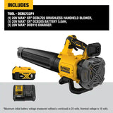 Dewalt 20V MAX 125 MPH 450 CFM Brushless Cordless Battery Powered Blower Kit - 5 Ah Battery & Charger