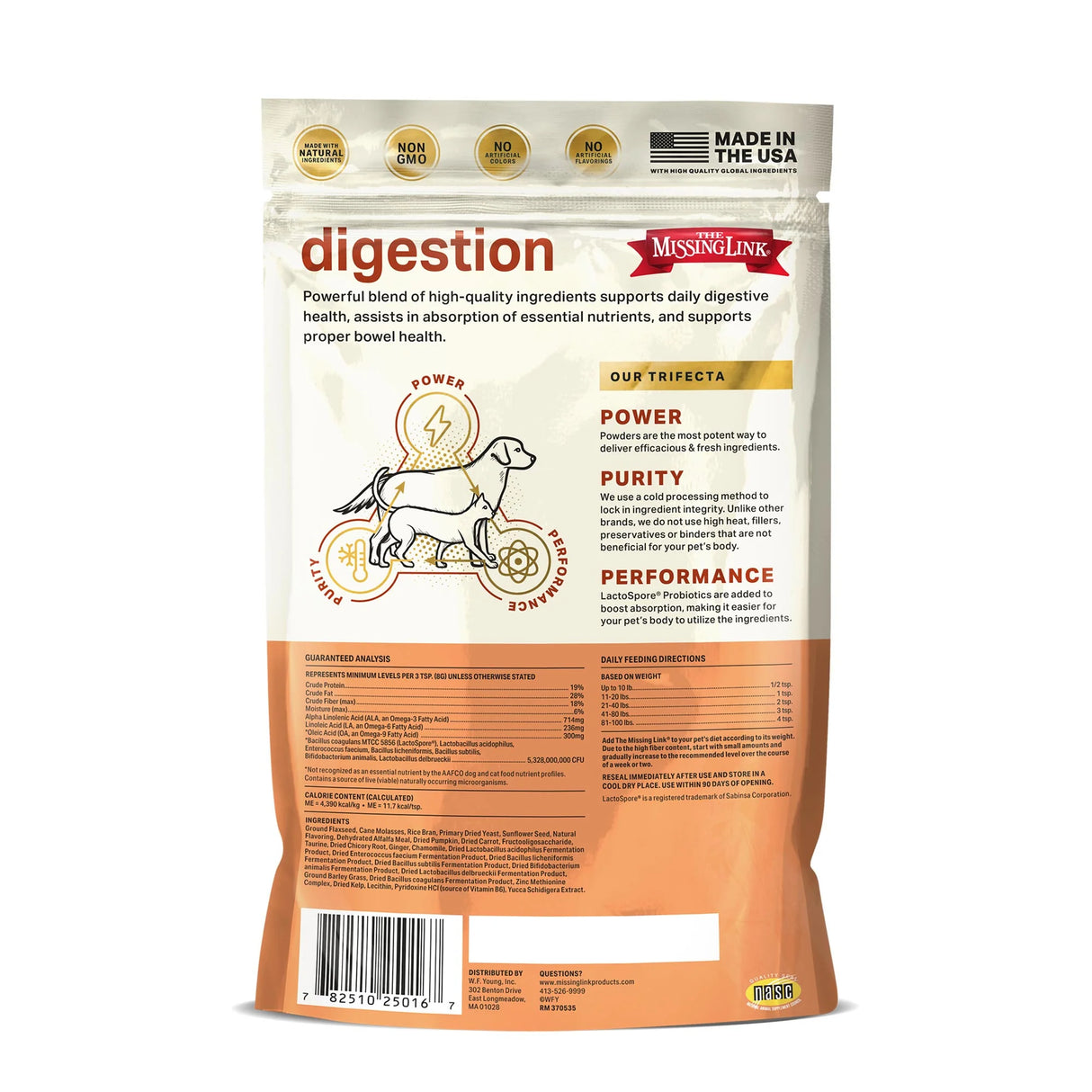 The Missing Link Digestion Supplement Powder for Dogs & Cats - 1lb.