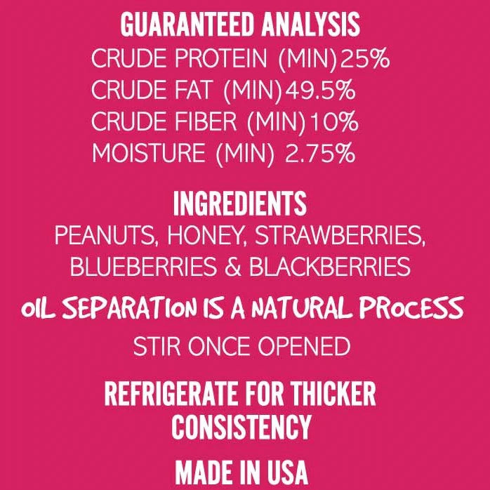 SodaPup Dogtastic Gourmet Peanut Butter for Dogs - Berries & Honey Flavor - 17oz.