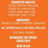 SodaPup Dogtastic Gourmet Peanut Butter for Dogs - Pumpkin & Honey Flavor - 17oz.