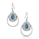 Montana Silversmiths Double Rope Turquoise Earrings