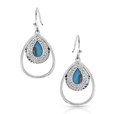 Montana Silversmiths Double Rope Turquoise Earrings