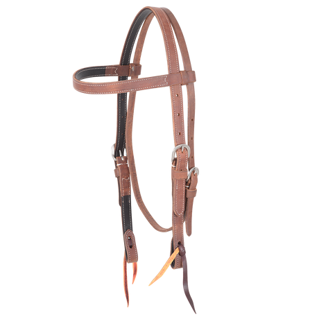 Martin Saddlery Doubled and Stitched Harness Browband Headstall