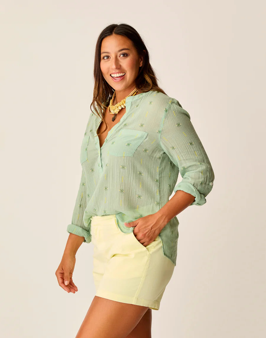 Carve Designs Dylan Gauze Shirt - Haze Print