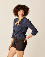 Carve Designs Dylan Gauze Tunic - Navy Disco