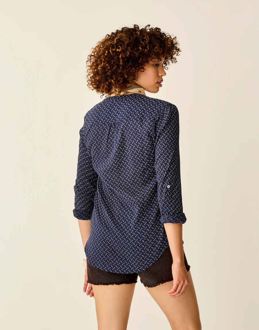 Carve Designs Dylan Gauze Tunic - Navy Disco