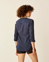 Carve Designs Dylan Gauze Tunic - Navy Disco