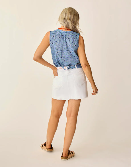 Carve Designs Dylan Tank - Navy Garden