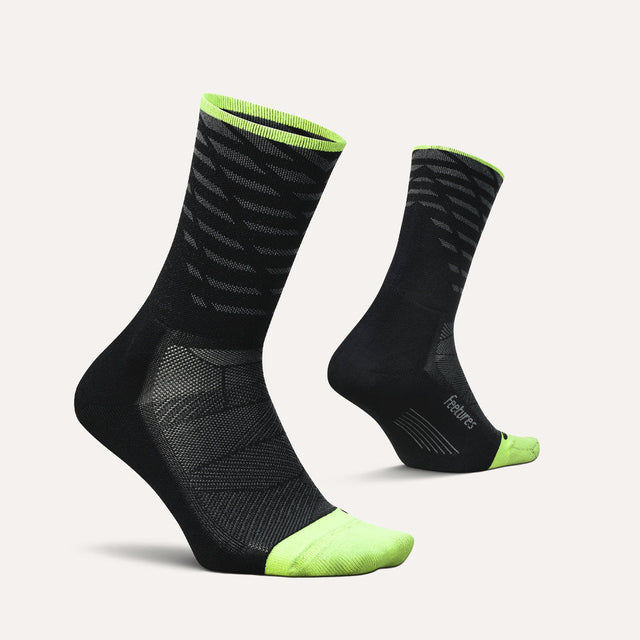 Feetures Elite Light Cushion Mini Crew Sock - Tempo Black Tempo Black