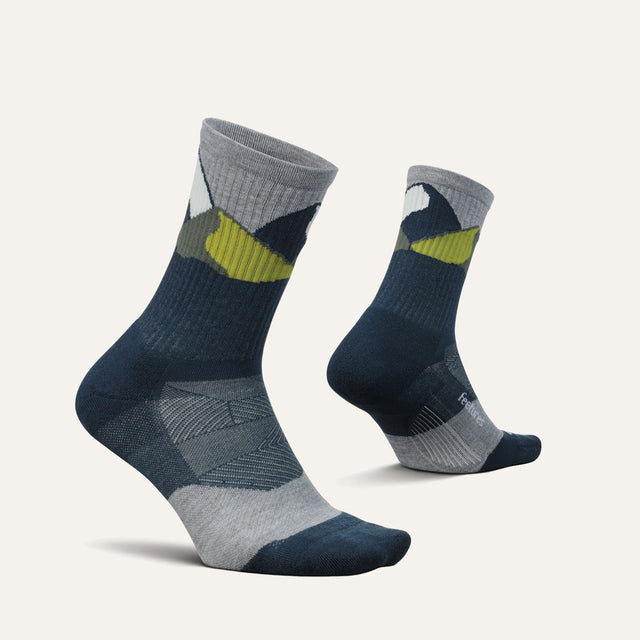 Feetures Trail Max Cushion Mini Crew Sock - Navy Summit Navy Summit